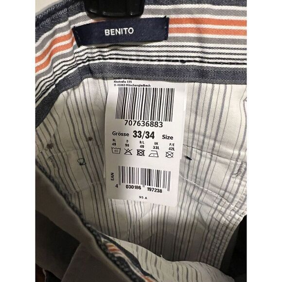 Atelier Garduer Mens Gray Benito Modern Fit Pants Mid Rise Straight Leg 33 x 34 - Picture 3 of 3